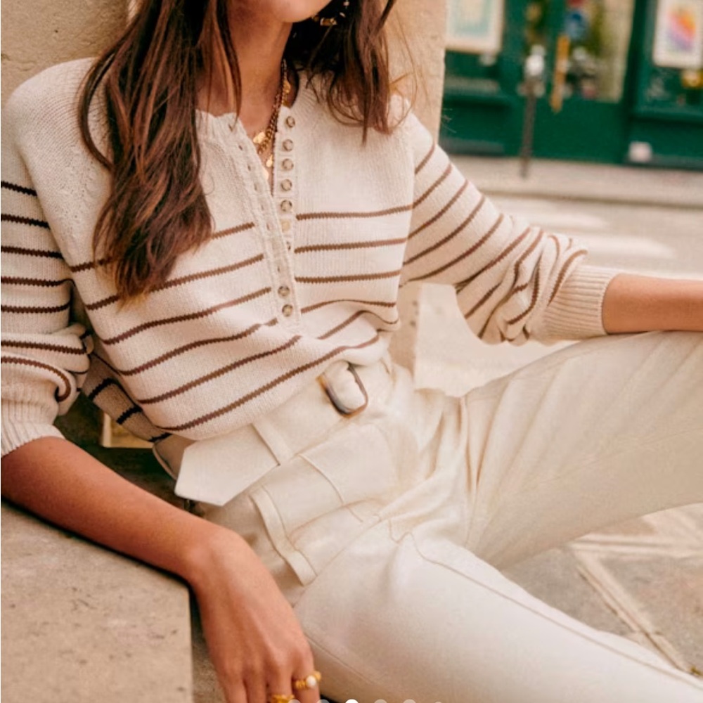 ☀️Sezane Cotton Leotine Sweater☀️